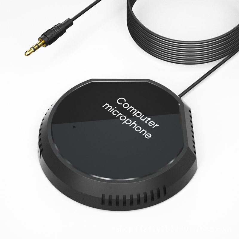 Desktop 3.5mm/USB Conference Microphone 360° Omnidirectional Condenser Plug &amp; Play PC Computer Mic for Video Conference Chatting_voghion.com