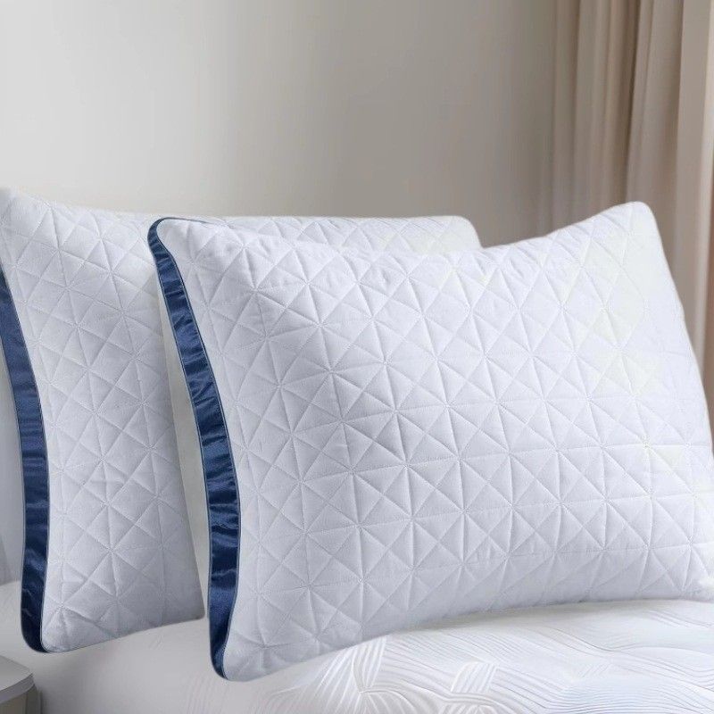 Cloud Natural Soft & Breathable Pillow,Ultra Soft Fluffy,Premium Soft Down Alternative Fill Pillow, White Luxury Sleeping Pillow_voghion.com