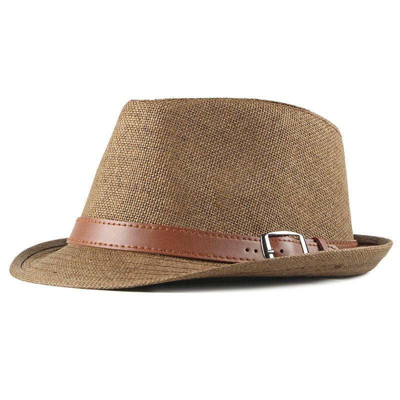 Unisex muški slamnati šešir, modni mali cilindar, ženski šešir s kremom za sunčanje, retro cilindar_voghion.com