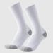 Graue Fußballsocken mit mittlerer Röhre und Absatz für Herren. Stoßdämpfende und verschleißfeste Handtuchunterseite. Atmungsaktives Mesh. Basketball-Sportsocken für Herren_voghion.com