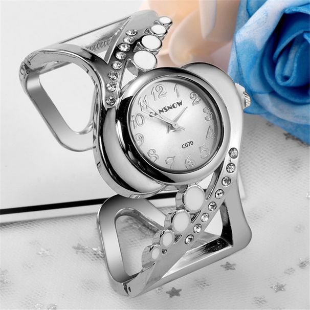 Luxury Women's Diamond Bracelet Multicolor Quartz Watch Elegant Hollow Design Precision Timekeeping_voghion.com