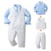 Mutter & Kinder Herren taufe dreiteiliges Kinderanzug Baby Langarm Jungen Anzug_voghion.com