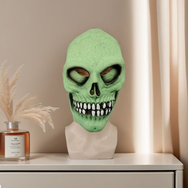 Maschera da teschio, cappuccio, spavento di Halloween, maschera spaventosa, casa stregata, travestimento, oggetti di scena, cosmetologia_voghion.com