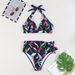 New Multi-Color Digital Printing Separates Halter Lace-Up Triangle Pants Sexy Bikini Women's Swimming Suit_voghion.com