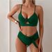 Verve 2024 New Women's Two-Piece Swimsuit Solid Color Bikini Set_voghion.com