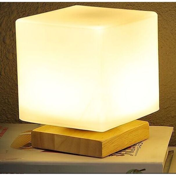 Mesa de cabeceira minimalista nórdica para quarto, criativa e pós-moderna, aconchegante e romântica, com luminária de esfera de vidro._voghion.com