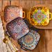 Bohemian Square Ceramic Plates With Handles - Creative Dinnerware Set For Pasta Fruit & Cooking Trendy Home Tableware_voghion.com