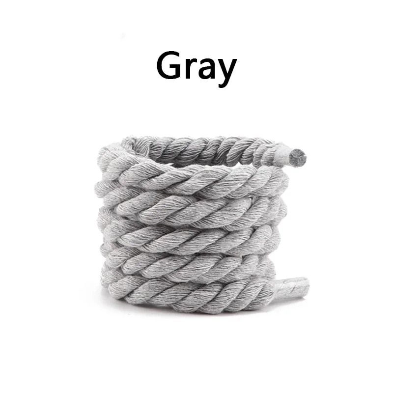 Quality Round Shoelaces Colorful 1CM Thicker Cotton Shoe Laces For Sneakers Fashion Men And Women Shoestring Accessories_voghion.com