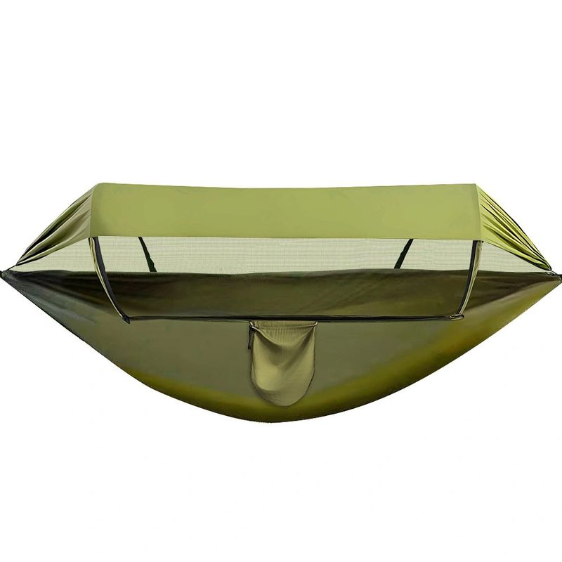 New Double Anti-Tip Automatic Quick-Open Swing Mosquito Net Hammock Outdoor Camping Sunshade_voghion.com
