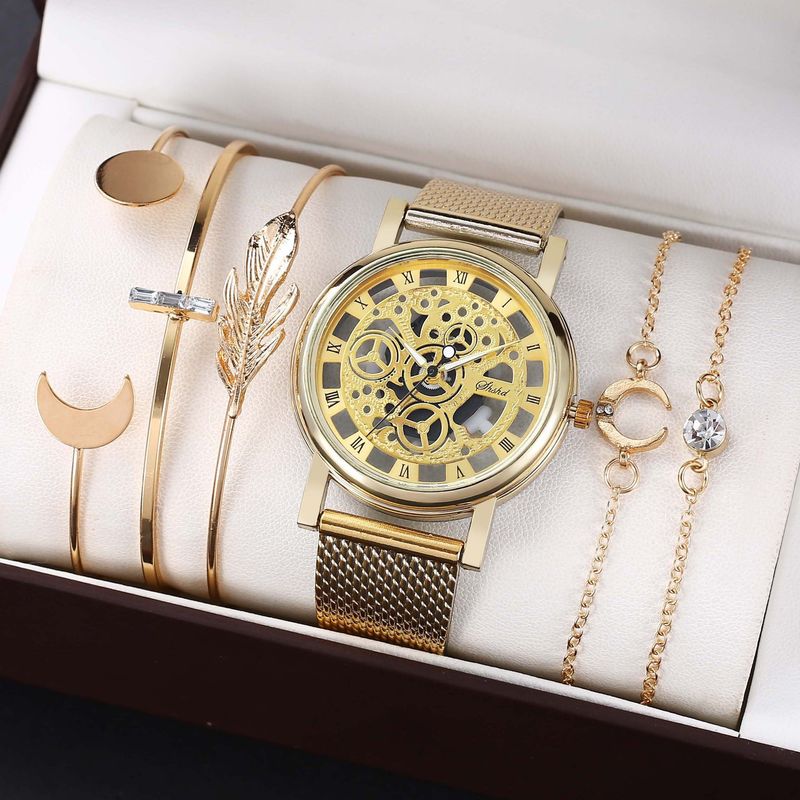 watch set new three-piece four-piece watch ladies accessories quartz watch bracelet combination set_voghion.com