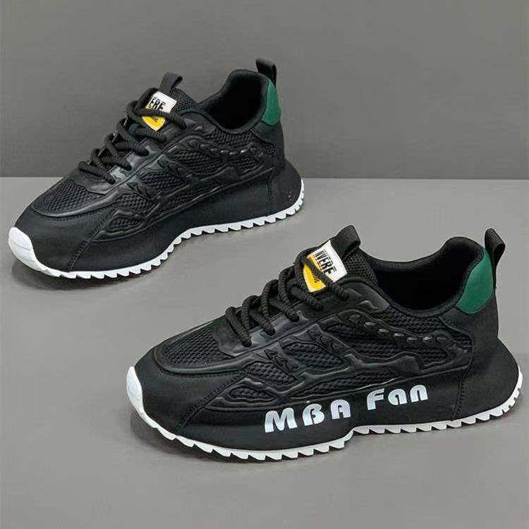 Scarpe da uomo 2025, nuove scarpe da ginnastica bianche casual sportive versatili e traspiranti in mesh estivo con aumento dell'altezza integrato, per la corsa e le scarpe da papà_voghion.com