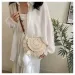 Borse e portafogli rotondi in paglia intrecciata, a tracolla, per donna, vintage, estive, da spiaggia, da donna, 250210_voghion.com