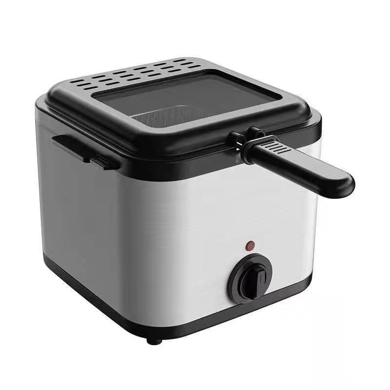 Friteuză pătrată standard americană 110v Friteuză electrică Friteuză din oțel inoxidabil Mașină de file de pui standard european pentru cartofi prăjiți_voghion.com