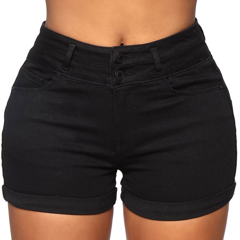 Super popular slim fit stretchy butt lifting boutique women's denim shorts hot sale_voghion.com