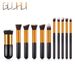 10 kpl meikkisiveltimiä meikkityökalut irtopuuteriharja luomivärisivellin musta kultainen bambukahvasetti GUJHUI_voghion.com
