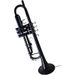 Blechblasinstrument Trompete für Anfänger, abgestufte schwarze Farbe, B-Dur-Band-Performance_voghion.com