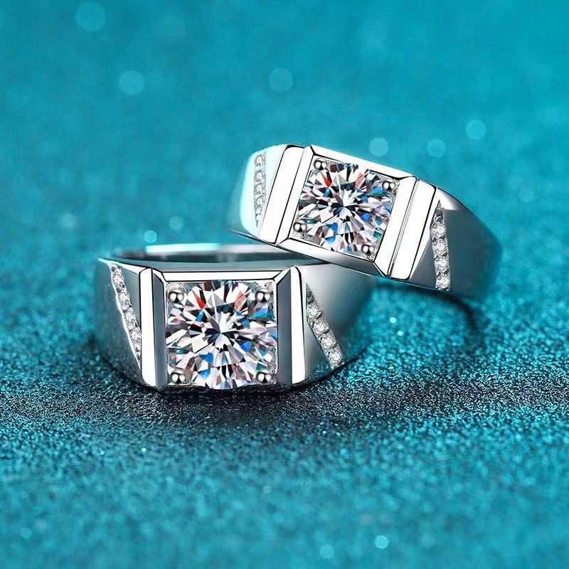 Anello da uomo in argento sterling, semplice e audace, con moissanite da 1 carato, per proposta di matrimonio_voghion.com