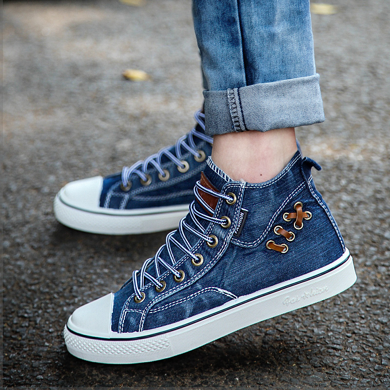 Herre gå-sneakers Canvas flad båd Letvægts Yachting Gusset polstrede fritidssko_voghion.com