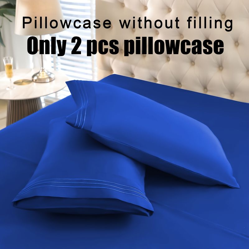 Embroidered Polyester Pillowcases – Premium Quality, Multiple Colors & Sizes (40x60cm To 80x80cm), Soft & Durable For Home & Hospitality_voghion.com