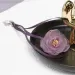 Collana con catena per clavicola con lacci, fatta a mano, motivo temperamento, orecchini viola tridimensionali, decorazione coordinata originale_voghion.com