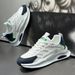 Men's Breathable Mesh Running Shoes - Lightweight Summer Sneakers With Soft Sole, Hollow Design, Casual White Shoes For Walking & Sports_voghion.com