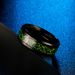 Domineering Man Red Green Carbon Fiber Black Dragon Inlay Comfort Fit Stainless steel Rings for Men Wedding Band Ring_voghion.com