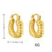 Unisex Mode Retro Hohlkorbform Kupfer überzogenes Echtgold Leichte Luxus Nischen High-End-Ohrringe für Frauen_voghion.com