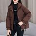 Piumino da donna corto stile 2025 nuovo cappotto alla moda invernale ampio sottile spesso caldo capospalla abbigliamento in cotone_voghion.com