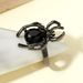 Ins Niche Design Halloween With Inlaid Diamonds Open Personality Spider Ring_voghion.com