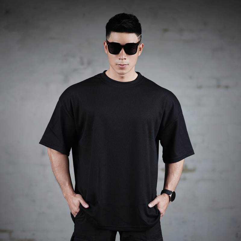 Spring/Summer Men's Sports, Running, Exercise, Fitness, Loose Solid Color Smooth Plate Oversize Drop Shoulder Quick Dry_voghion.com