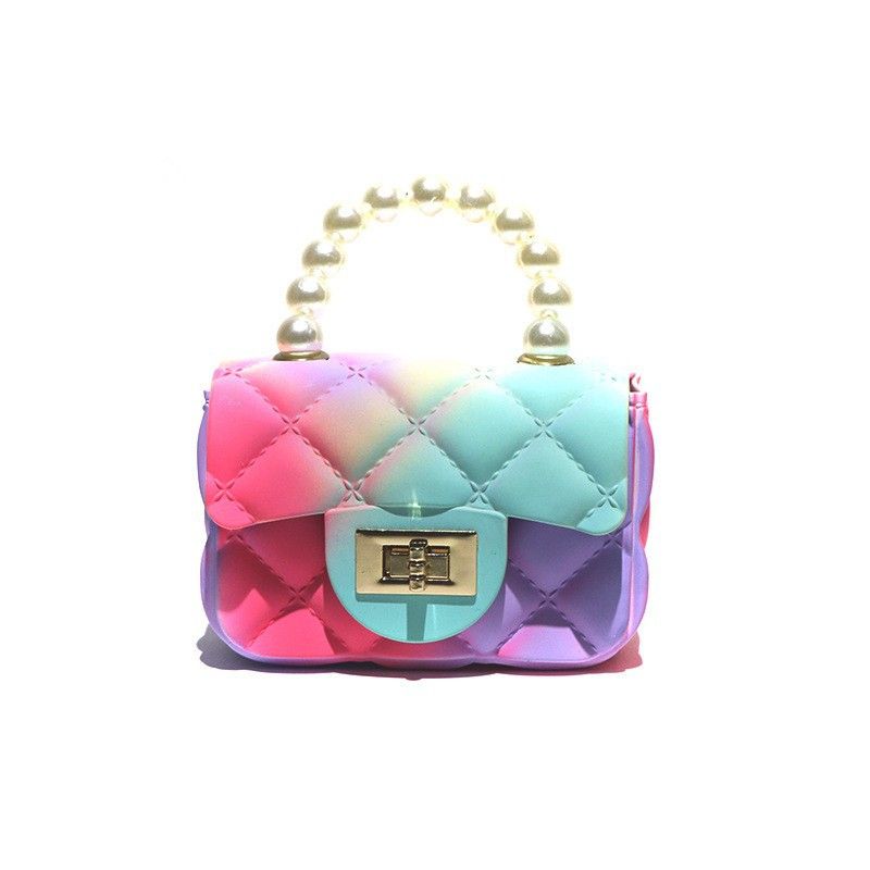 2024 Mini Mulheres Jelly Candy Color Diamond Grid Crossbody Bag, Nova Versátil Corrente Pequena Bolsa Quadrada_voghion.com