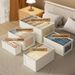 Oxford Cloth Windowed Visible Clothing With Lid For Home Use, Fabric Wardrobe Storage Bin, Large Organizer Box_voghion.com