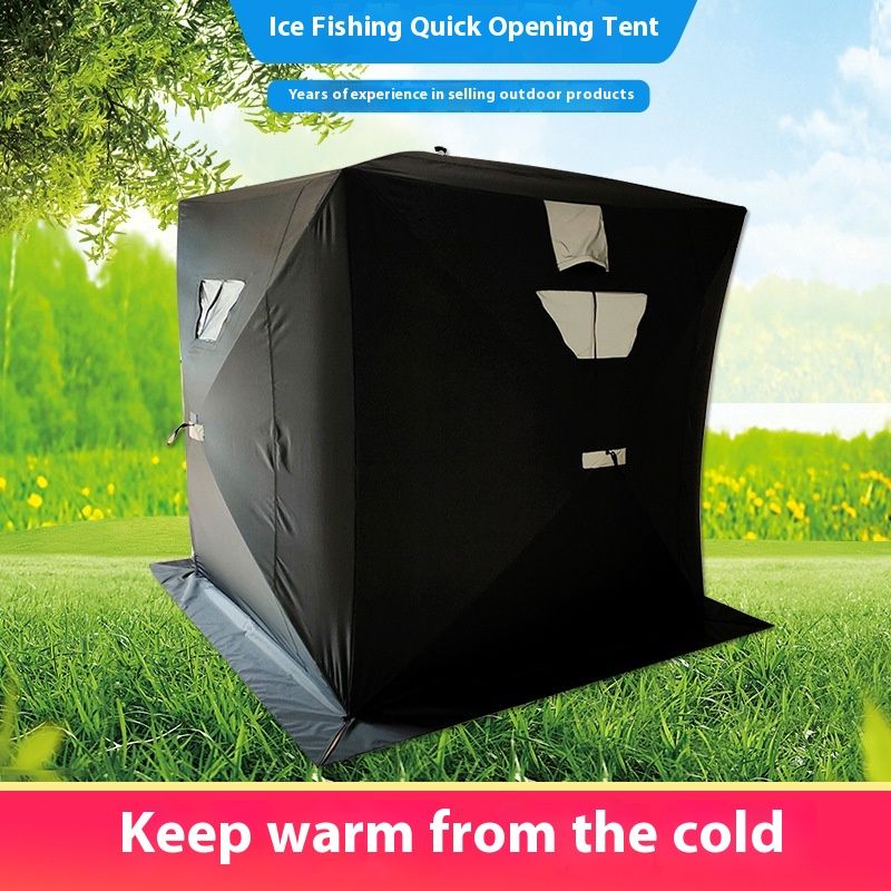 Ice Fishing Equipment Double layer Dual purpose Automatic Pressure 3-4 People Leisure Camping Tent Factory_voghion.com