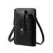 PU leather ladies shoulder bag snake pattern small square bag_voghion.com