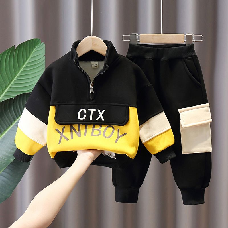 Kid's Clothing Boys Suit 2024 Spring and Autumn New Casual Children's Fashionable Baby Children's Sportswear Autumn Two piece Set_voghion.com
