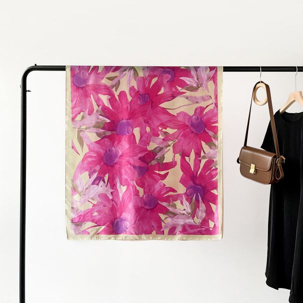 Universalus šalikas, skara, vidutinio arba ilgo stiliaus, imitacinis šilkas, gražus atlasas, aukštos kokybės tekstūra, mamos dovana._voghion.com