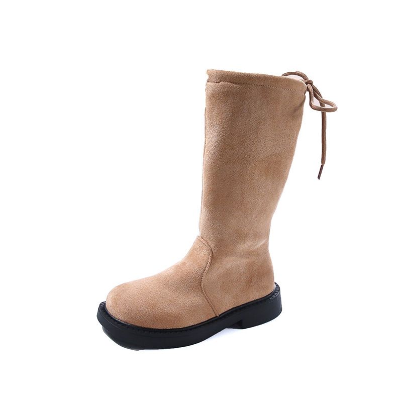 Sapatos infantis Meninas botas altas outono e inverno novo estilo botas infantis Martin botas meninas joelho alto botas simples princesa cavaleiro botas_voghion.com
