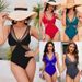 Modischer einfarbiger einteiliger Badeanzug für Frauen, sexy Mesh-Spleißen mit silbernem Faden, rückenfreier Badeanzug_voghion.com