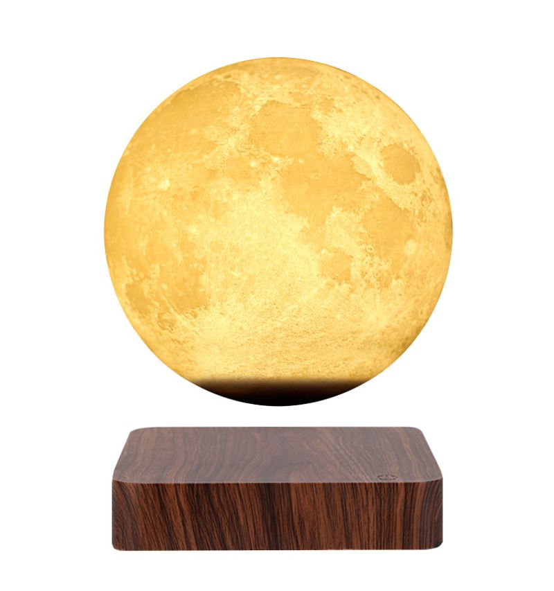 Illuminazione romantica magnetica sospesa Lampada lunare con stampa 3D Ornamenti a levitazione magnetica per la casa_voghion.com