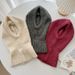 Bonnet d'hiver en laine tricotée Balaclava sud-coréen pour femme, protection du cou résistante au froid, écharpe chaude, cyclisme_voghion.com