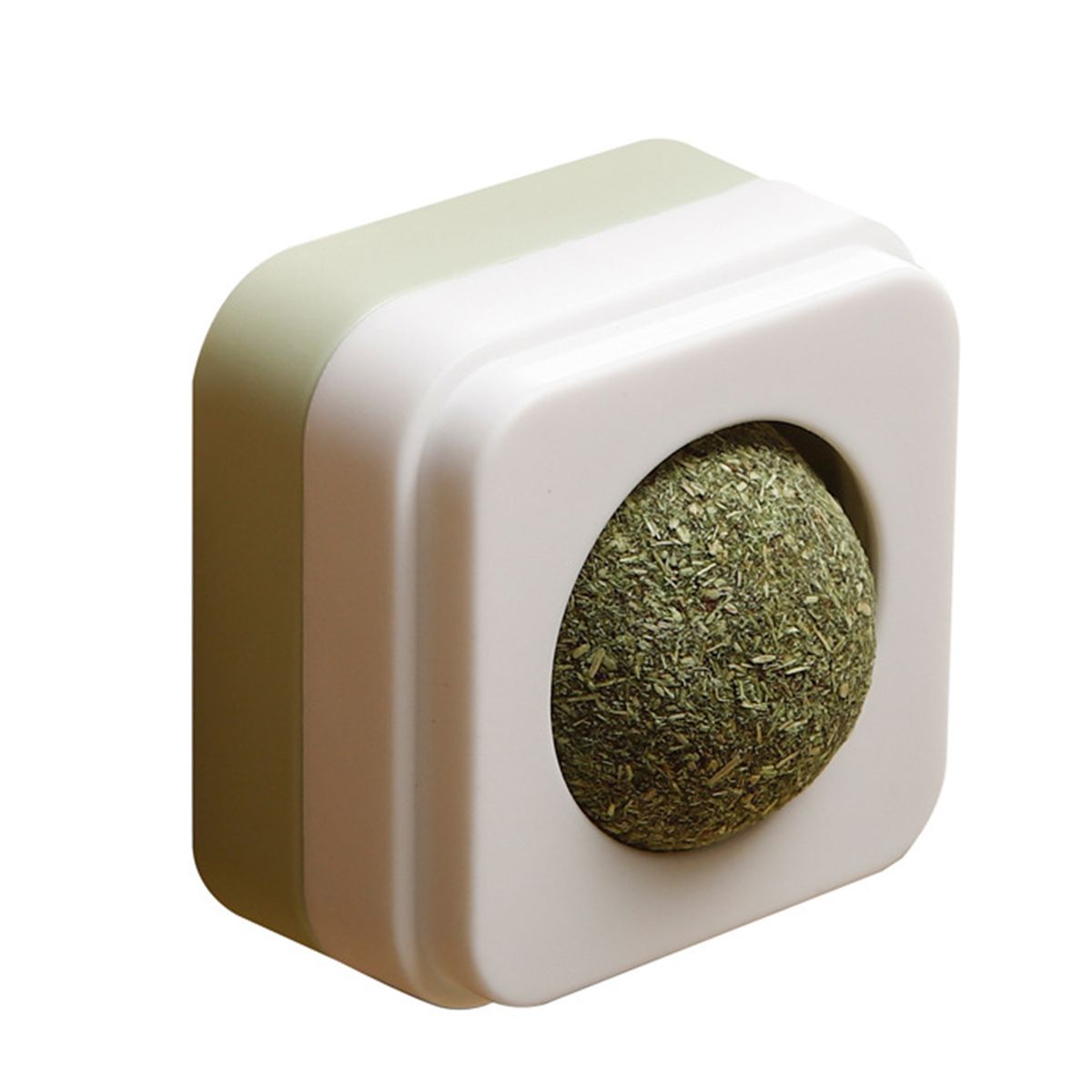 Bola de hierba gatera Guangying con borde liso giratorio, sin conservantes, para lamer, para gatitos, con menta, suministros para cachorros._voghion.com