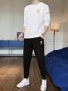 Lässiger Herrenanzug Herbstmode Neuer Rundhals Langarm Sport Jugend Vielseitig Einfaches Herren Zweiteiliges Set_voghion.com