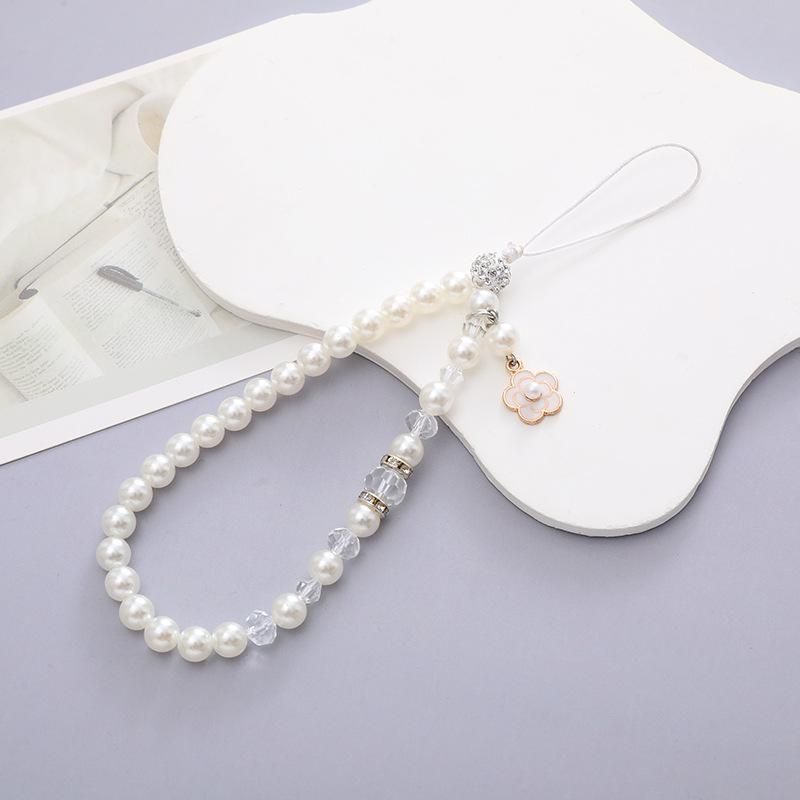 Kleine Duftwindperle Handykette kleiner Blumenanhänger Handyband Perlenanhänger Anti-Drop-Kette weiblich_voghion.com