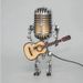 Cross-border hot Metal Microphone Robot Metal Microphone guitar with light home decoration_voghion.com