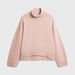 Gemütlicher, übergroßer Strickpullover mit hohem Halsausschnitt für Damen – weiche Viskosemischung, lässiger, lockerer Schnitt, kurzer Cropped-Stil (Pink, Zitronengelb, Kaffee)_voghion.com