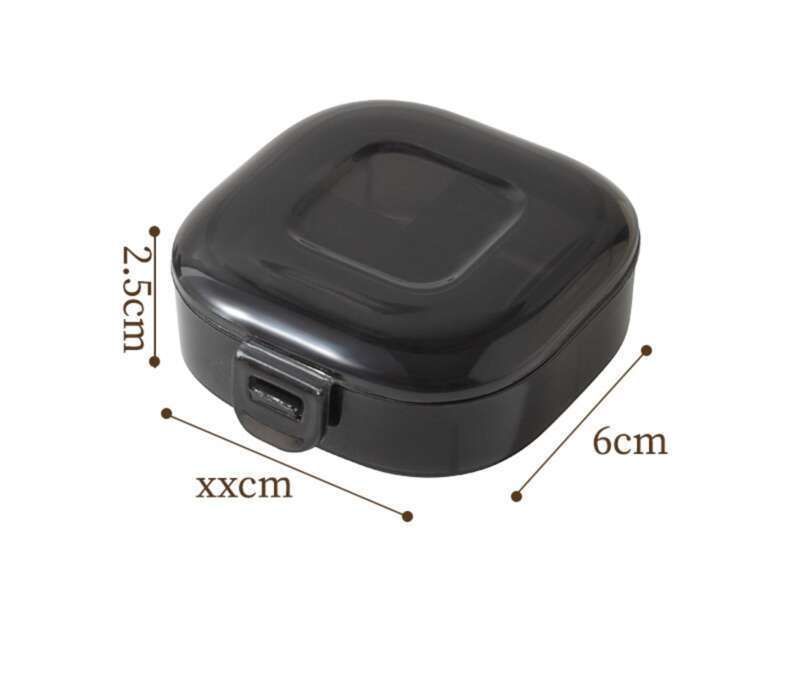 Caixa de armazenamento de comprimidos com decoração de vários compartimentos, portátil, para viagem, para uma semana, com vários compartimentos_voghion.com