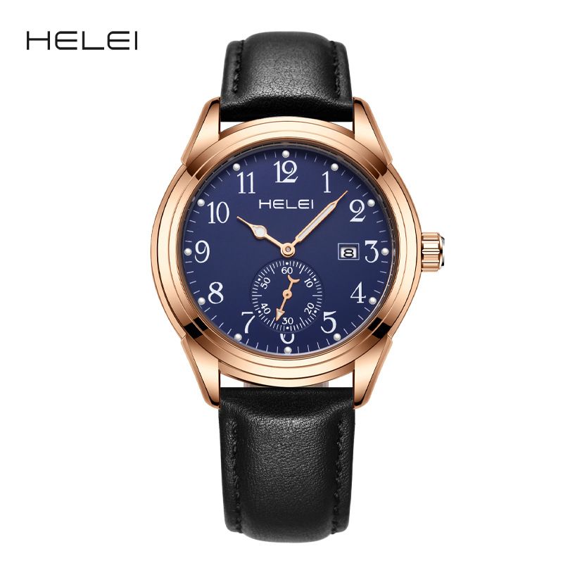 HELEI New Men's Watch Fashion Quartz Wristwatch Single Calendar Display_voghion.com