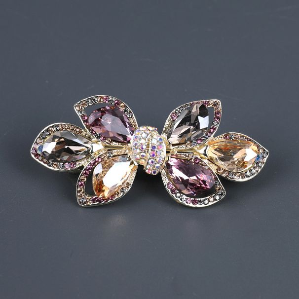 High End Crystal Headpiece, Spring Clip, High-end Temperament, Half Tied On Back Of The Head, Horizontal Plate Hair Clip_voghion.com