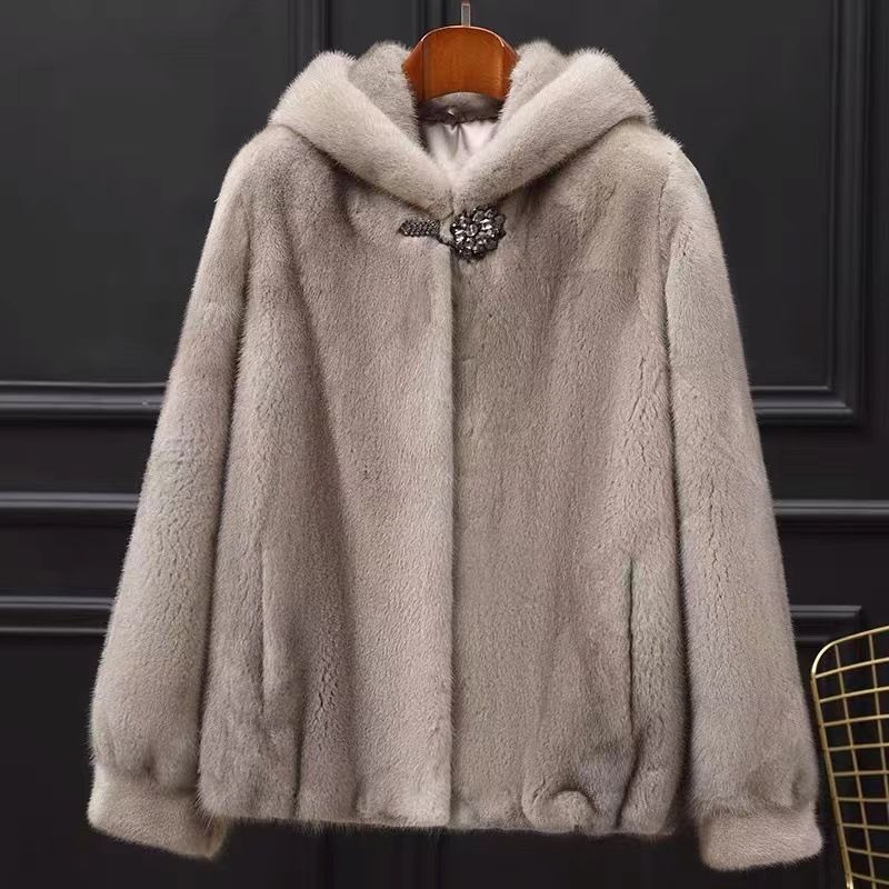 Damenbekleidung Luxuriöser Kunstpelzmantel Lange Winterjacke mit Kapuze für Damen mit dickem Fleecefutter, Oversize-Passform, modisches Nerz-ähnliches Design​_voghion.com