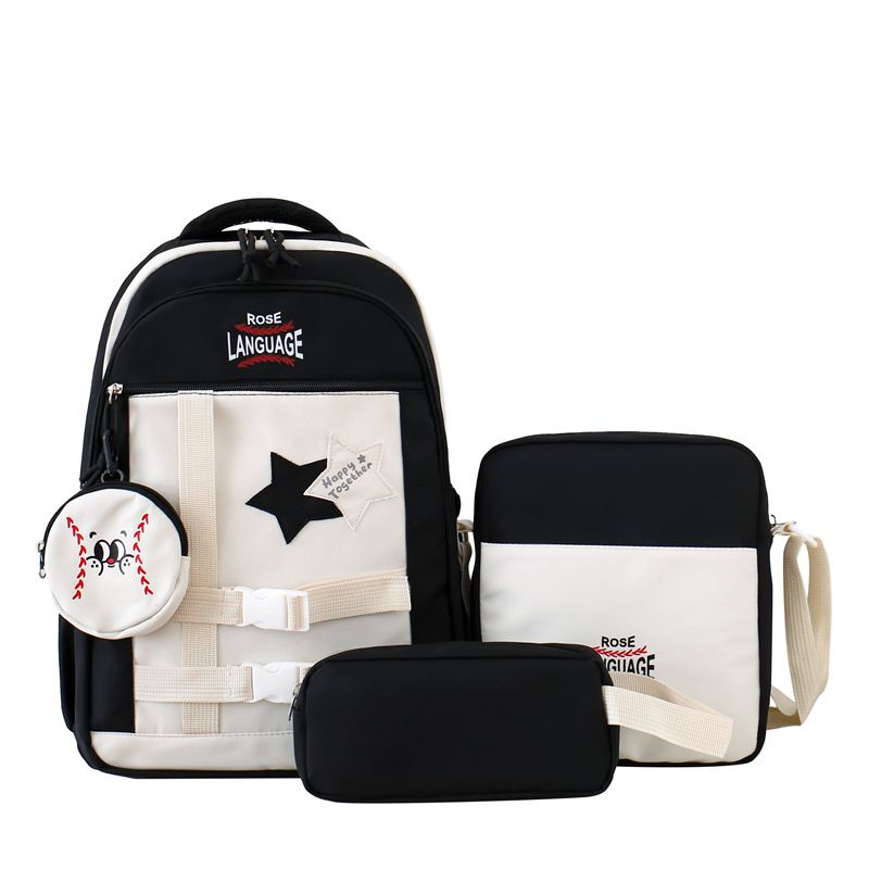 Zaini per bambini, zaino grande capacità, zaino carino per studenti delle scuole primarie e secondarie, zaino coordinato, design con colori a contrasto_voghion.com
